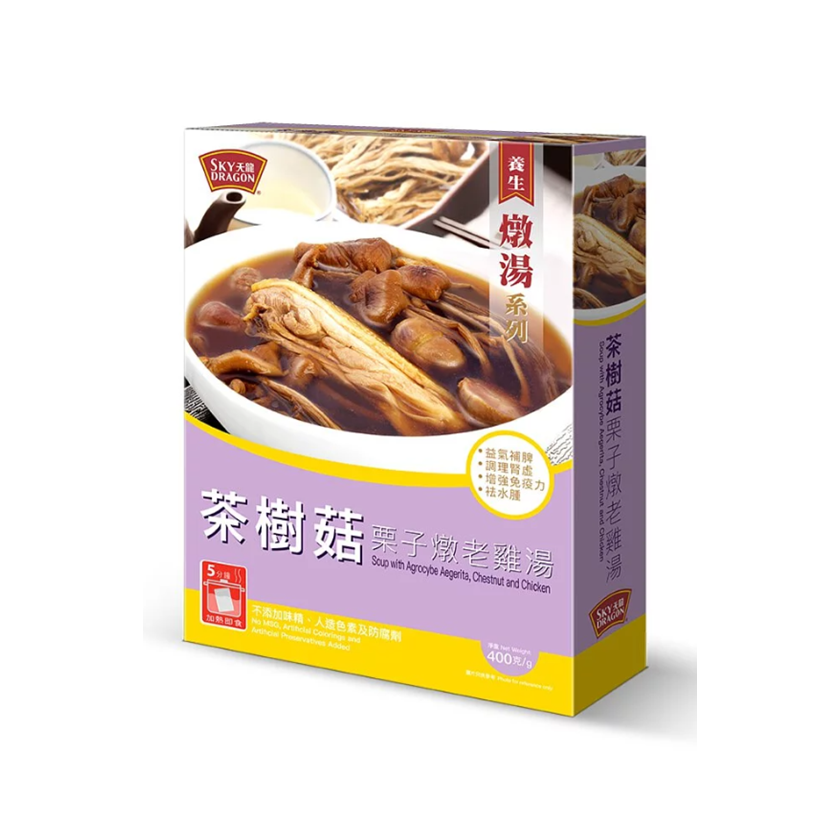 天龍牌 - 茶樹菇栗子燉老雞湯 (T802H) 400克