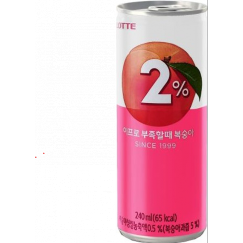 樂天 - 韓國 2% 水 (桃味) 240毫升
