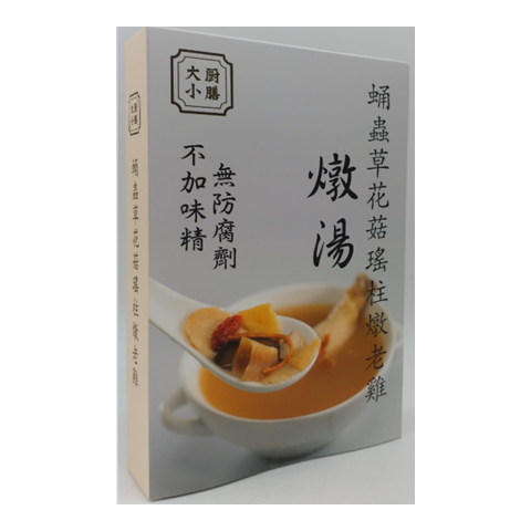 大廚小膳 - 蛹蟲草花菇瑤柱老雞炖湯 350克